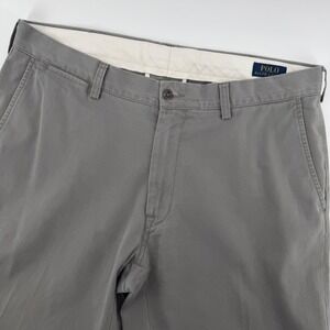 Polo Ralph Lauren Chino Trousers Mens 36/32 Grey Classic Fit Cotton Twill Pants